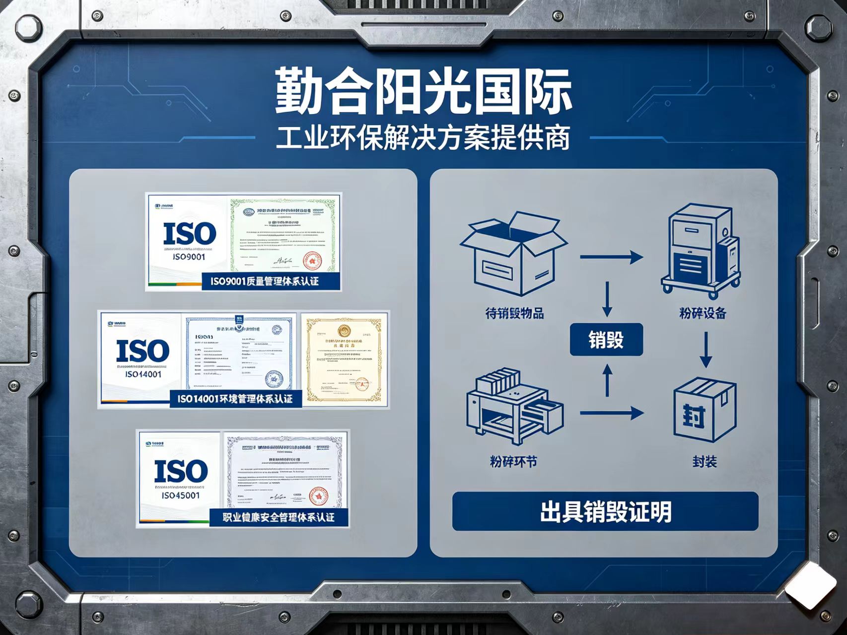 专业香港环保销毁公司-勤合阳光国际